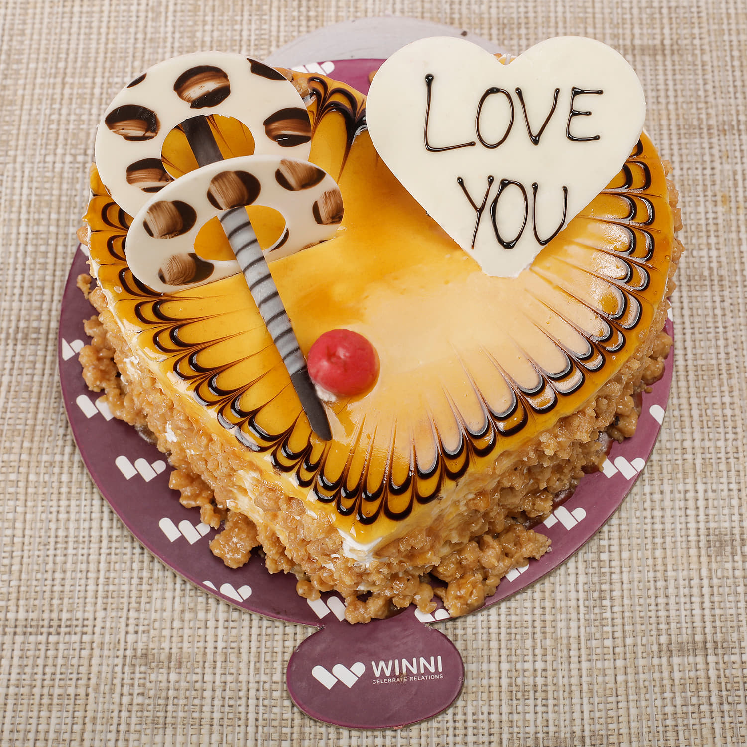 Order Butterscotch Vanilla Cake Online in Bangalore - Happy Belly Bakes
