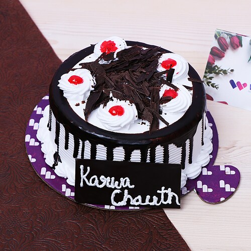 Buy Karwa Chauth Black Forest Paradise Cake