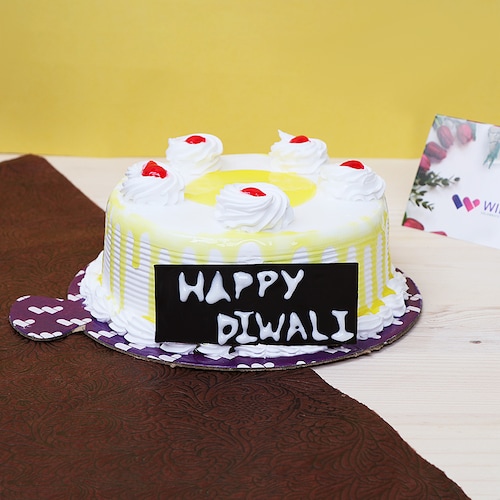 Buy Diwali Pineapple Cream Cake