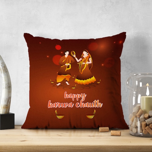 Buy Happy Karwa Chauth Cushion