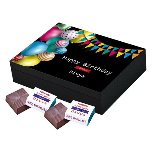 Buy Vibrant Birthday Chocolate Box Personalized With Name