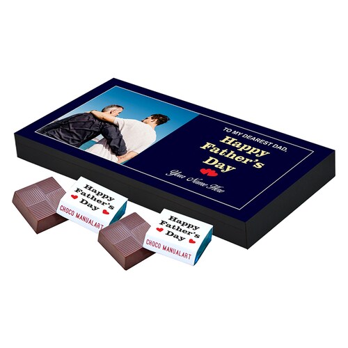 Buy Happy Fathers Day Personalized With Photo Chocolate