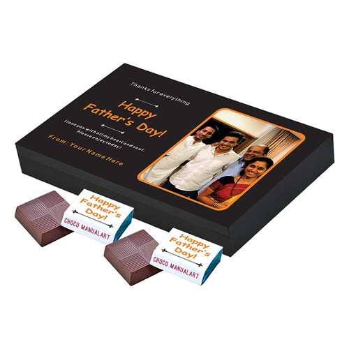 Buy Fathers Day Gift With Personalized Chocolates 12pcs Box