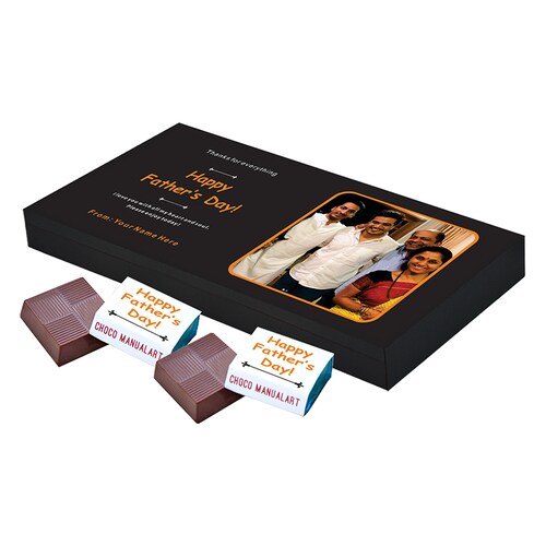 Buy Fathers Day Gift With Personalized Chocolates 18pcs Box