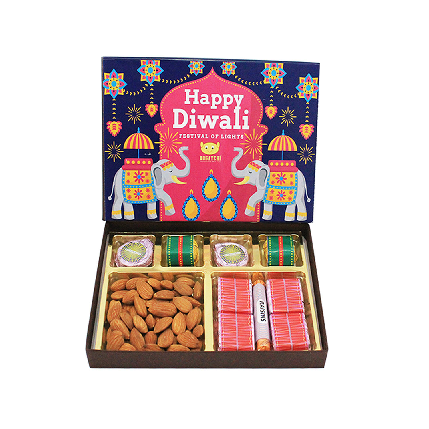 Diwali Gift Hamper Contains: 190g Butter Cashew Cookie, 200g Almond  Biscuit, 125g Cashew & 125g Almond. – RawFruit®