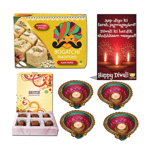 Buy Diwali Sweets and Diyas