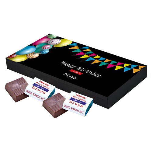 Buy Vibrant Birthday Chocolate Personalized With Photo 18pcs Box