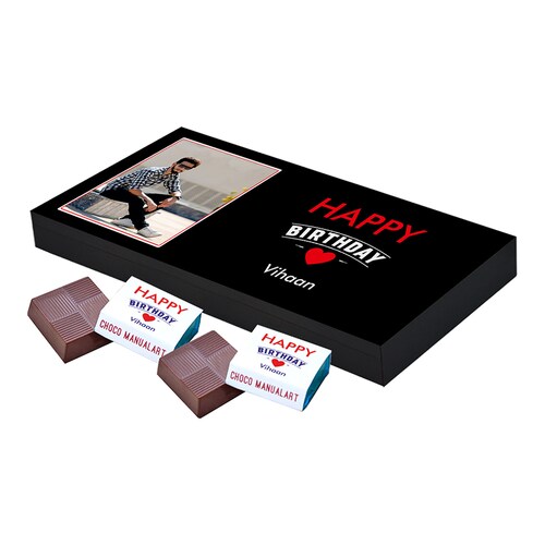 Buy Birthday Special Personalised Chocolates With Picture 18pcs Box