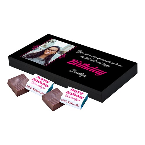Buy Happy Birthday Wishes Personalized Photo Chocolate 18pcs Box