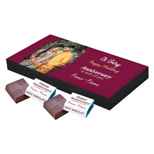 Buy Personalized Anniversary Chocolate Delight 18pcs Box