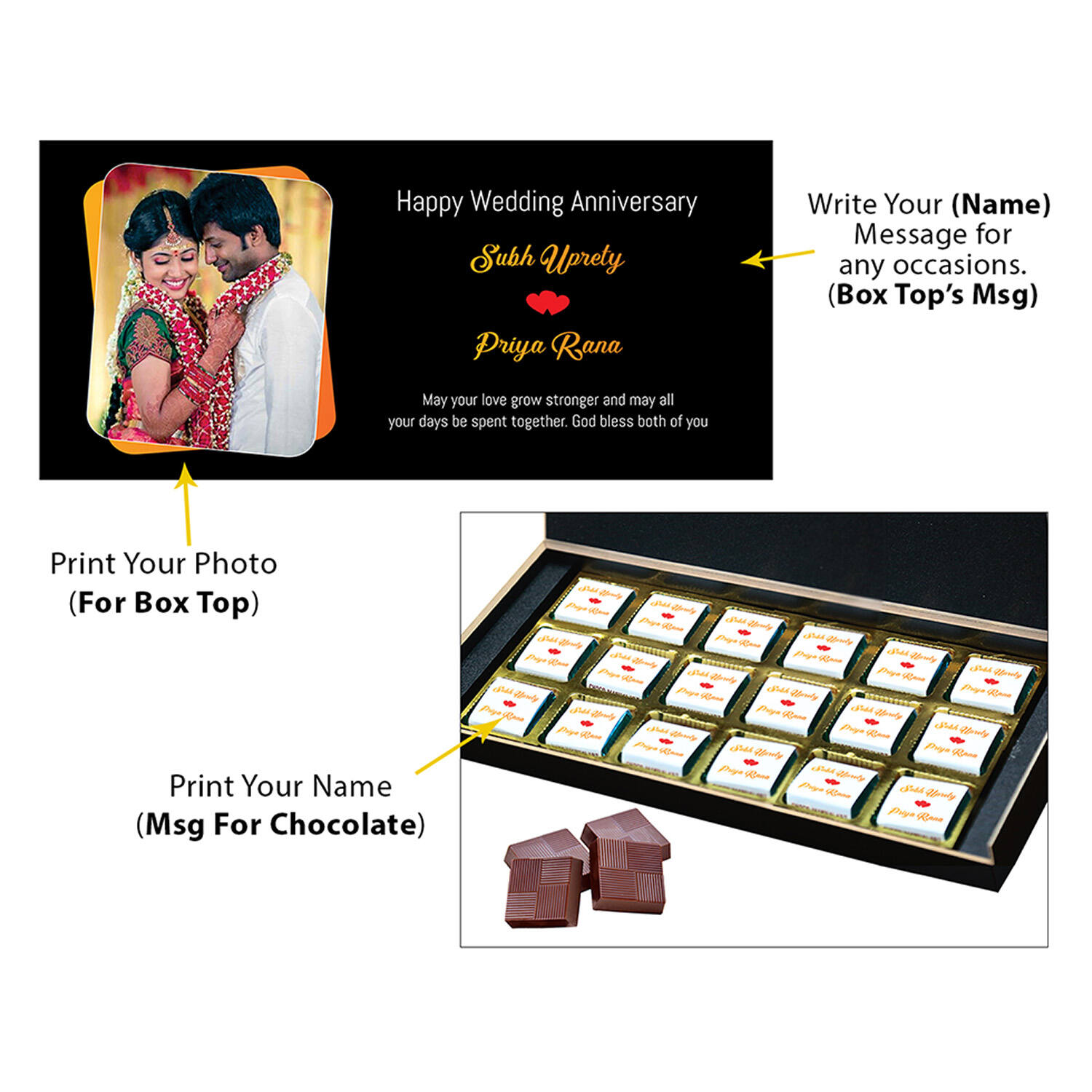 Personalized Chocolate Gift Box | Winni.in