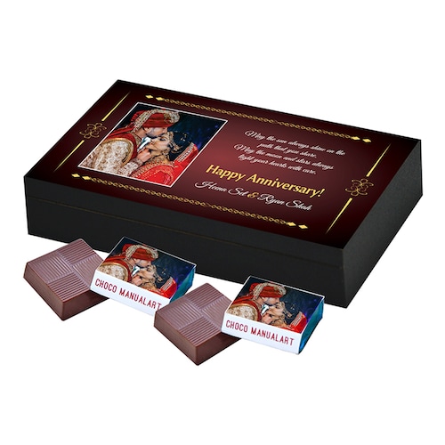 Buy Fanciful Anniversary Treat Of Personalized Chocolates