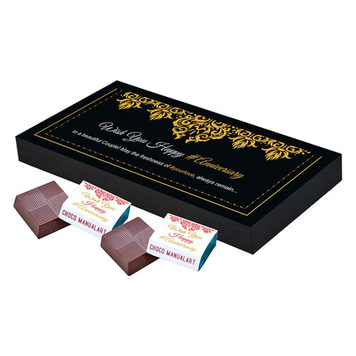 Buy Personalised Anniversary Chocolates Box For A Great Couple With 18Pcs