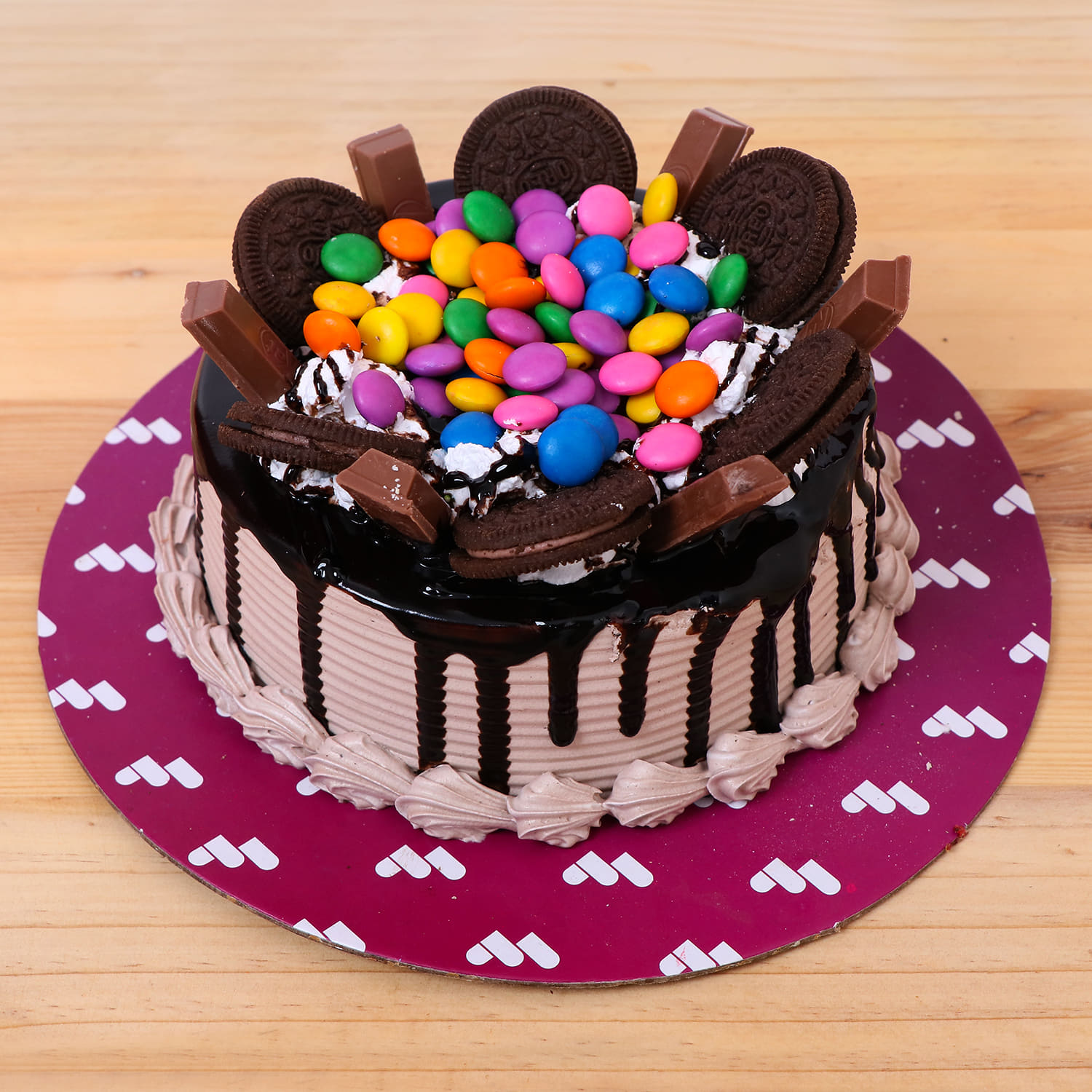 Chocolate Vanilla Gems Cake - Asansol Cake Delivery Shop