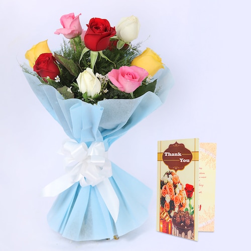 Buy Mix Vibrant Roses Combo
