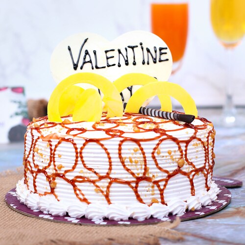 Buy Valentines Day Yummy Butterscotch Cake