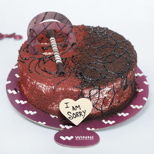 Buy I Am Sorry Fusion Red Velvet And Chocolate Cake