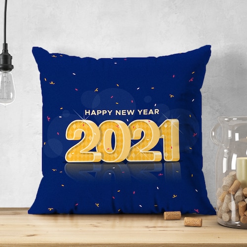 Buy Happy New Year Printed Cushion