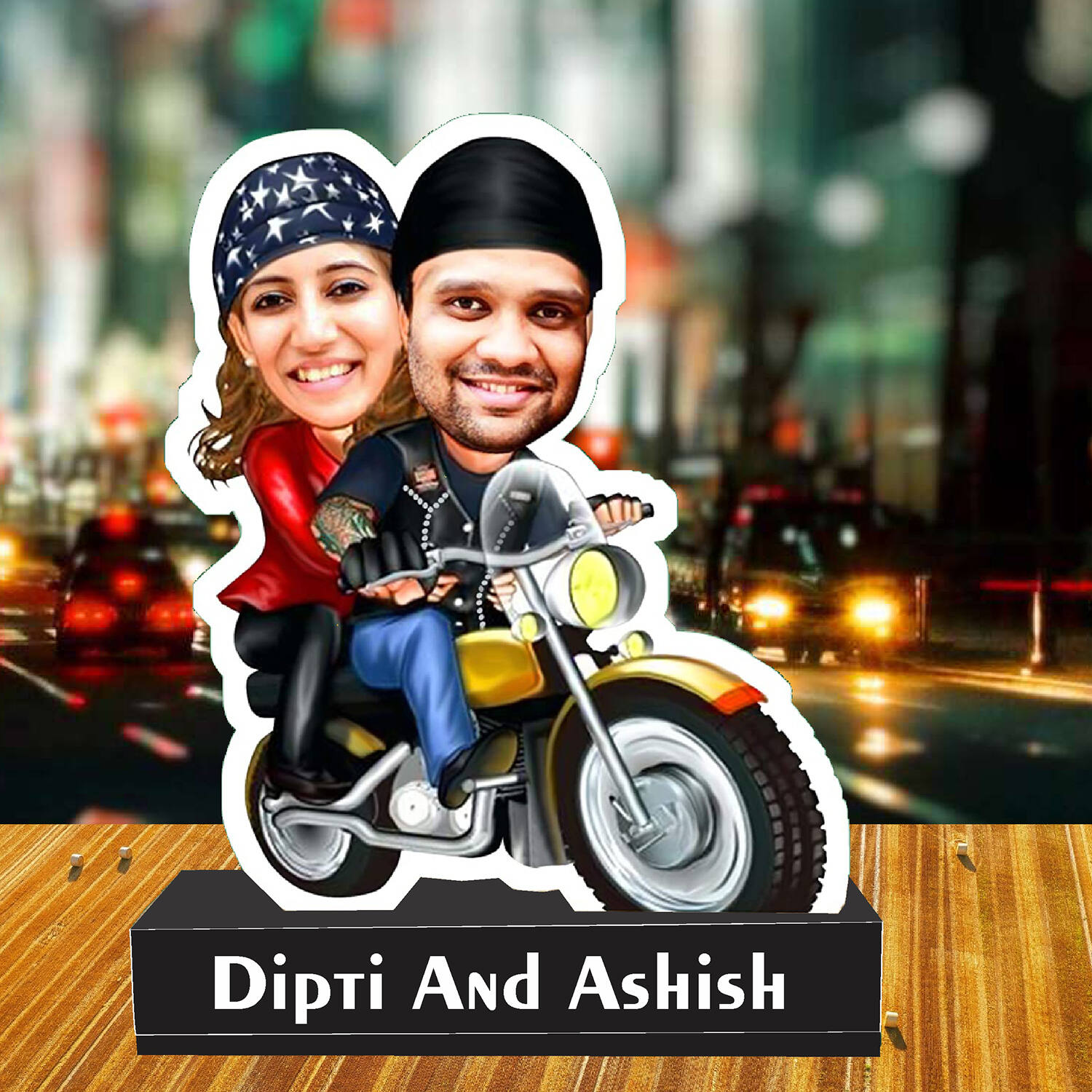 Personalized Caricature Couple Photo Stand | Nupur Gifts