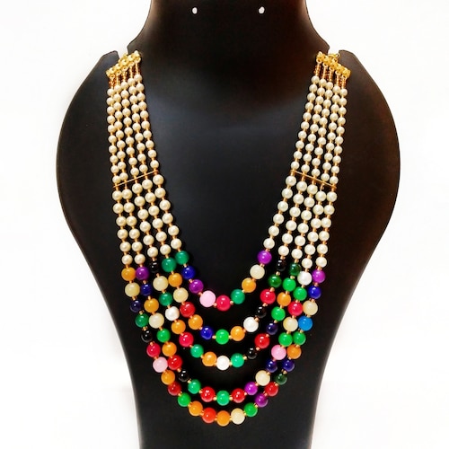Buy Spectral Pearl Multilayered Necklace