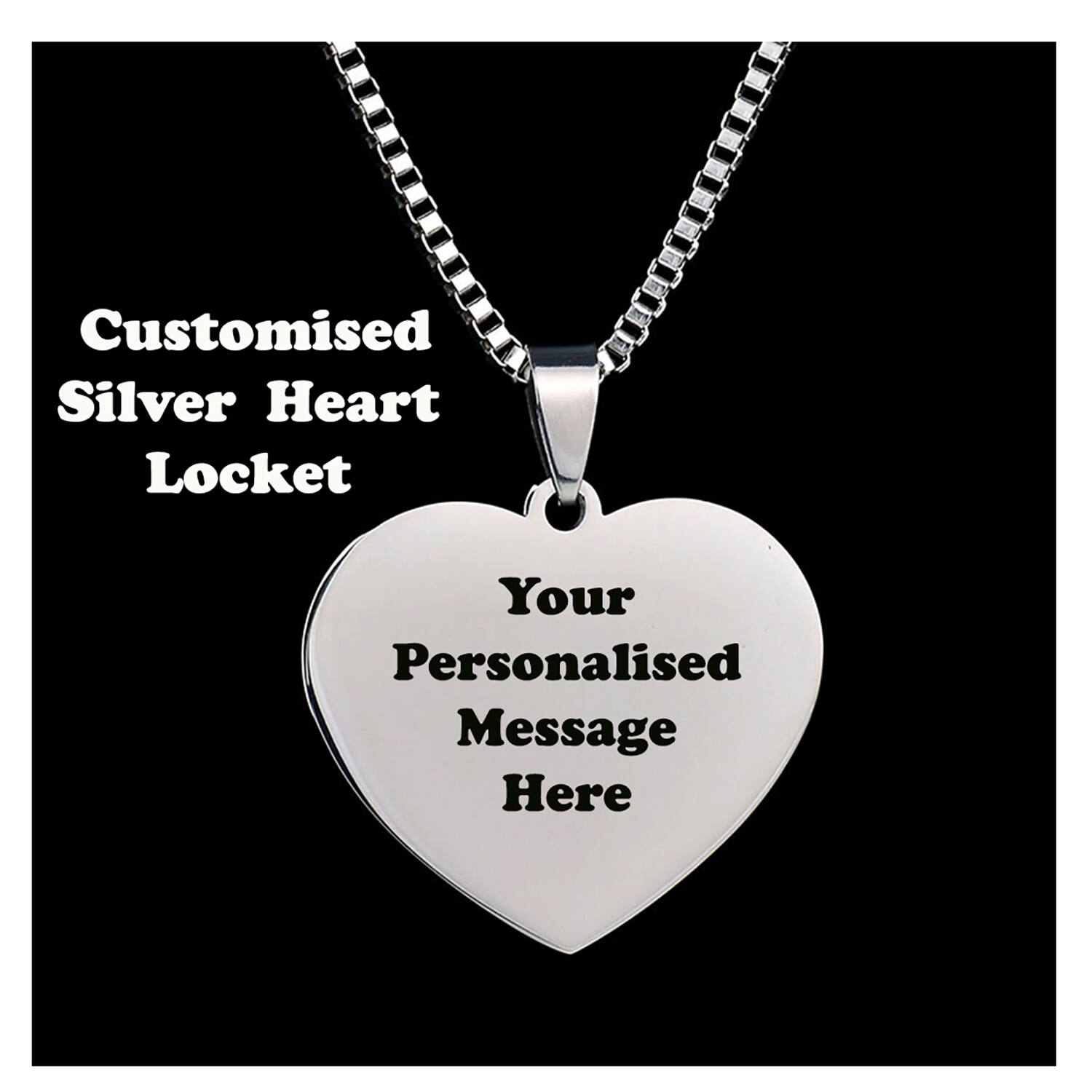 Personalised Plain Heart Locket Necklace With Photo | Twenty-Seven