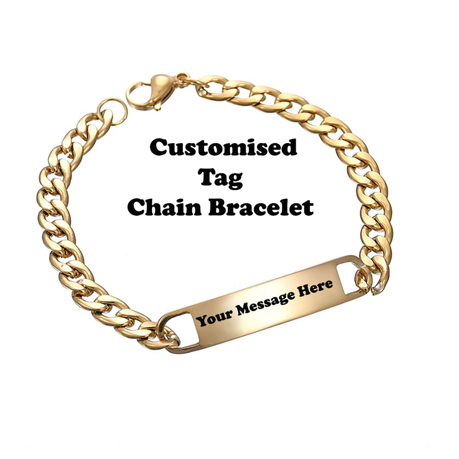 Silver ID tag chain bracelet | Balenciaga | MATCHES UK