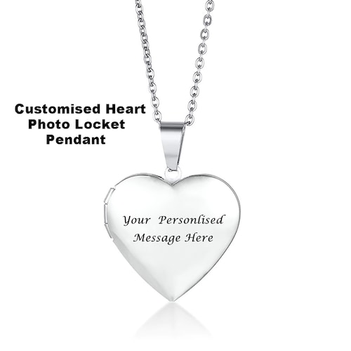 Buy Sleek Heart Shaped Photo Locket Pendant