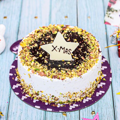 Christmas Pistachio crunchy Cake
