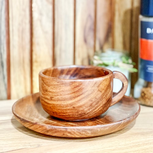 Buy Classic Wooden Mug & Plate