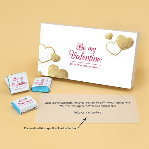 Buy Be My Valentine Personalised Message Chocolate Box of 6 Pcs