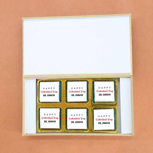 Buy Customised Name Valentine Chocolate Box of 6 Pcs