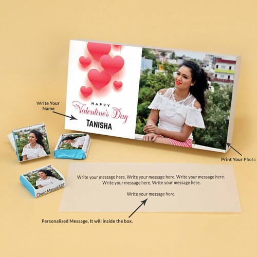 Buy Valentines Day Personalised Chocolates Box of 6 Pcs