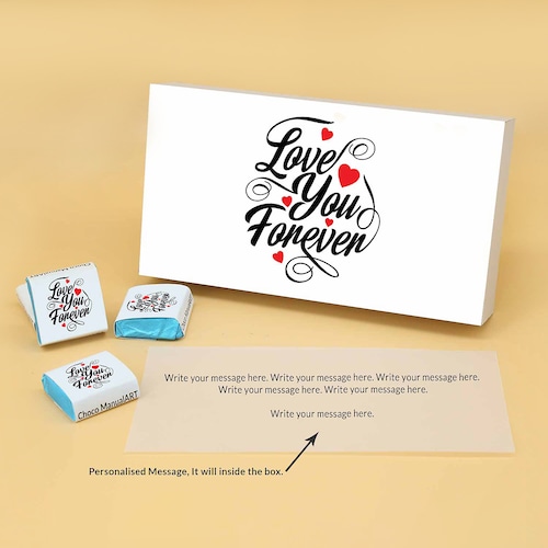 Buy Love Forever Personalised Message Chocolate Box of 6 Pcs