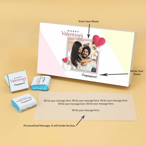 Buy Happy Valentine Day Personalised Chocolates Box of 6 Pcs