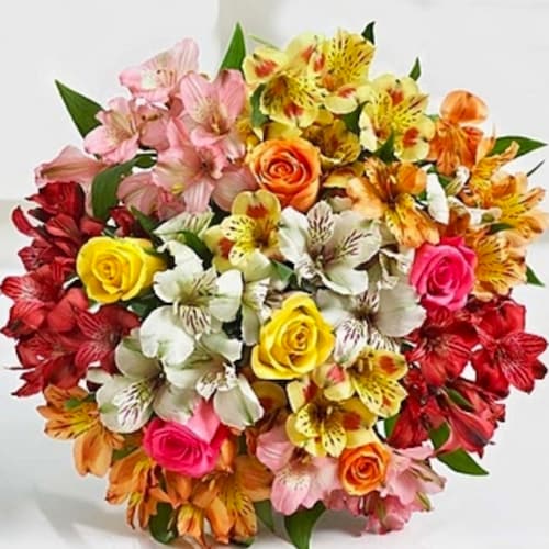 Buy Assorted Lilies and Roses