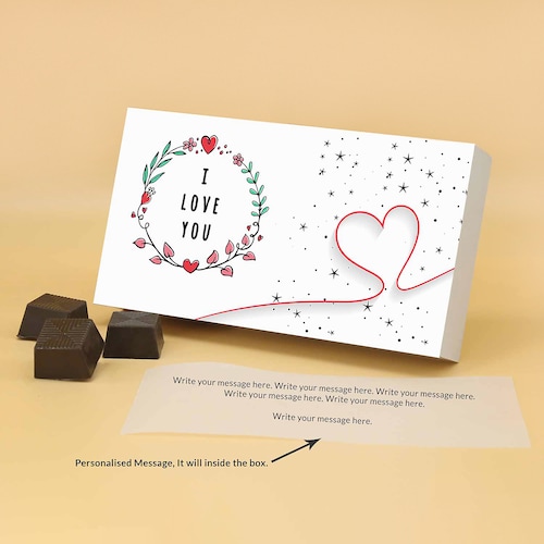 Buy Love You Roasted Almond Personalised Message Chocolate Box