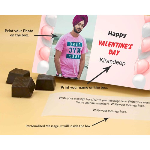 Buy Personalised Valentine Wishes Chocolate Box