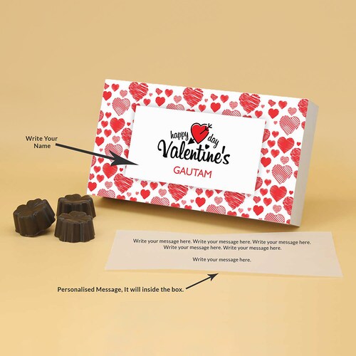 Buy Valentine Day Personalised Name Fruit & Nuts Chocolates Box of 6 Units