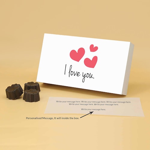 Buy I Love You Personalised Message Chocolates Box