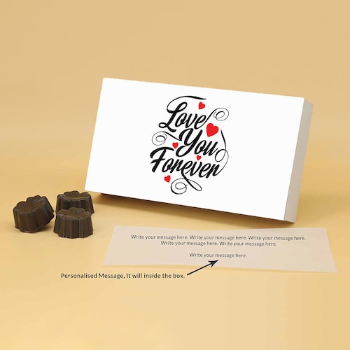 Buy Love You Forever Personalised Message Chocolates Box