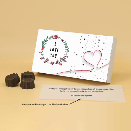 Buy Love Expression Personalised Message Chocolates Box
