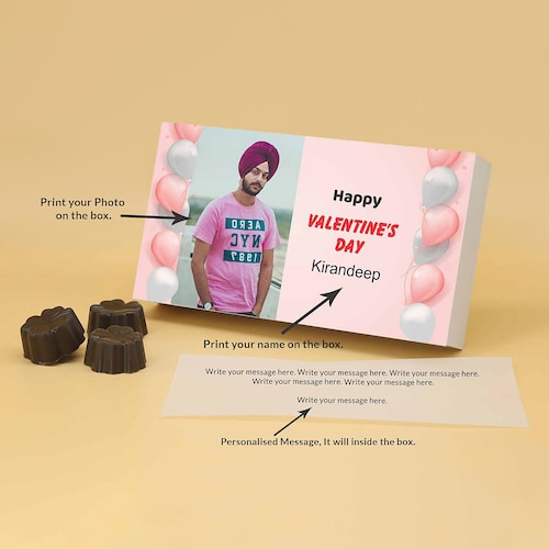 Buy Valentine Wishes Fruit & Nut Personalised Chocolates Box