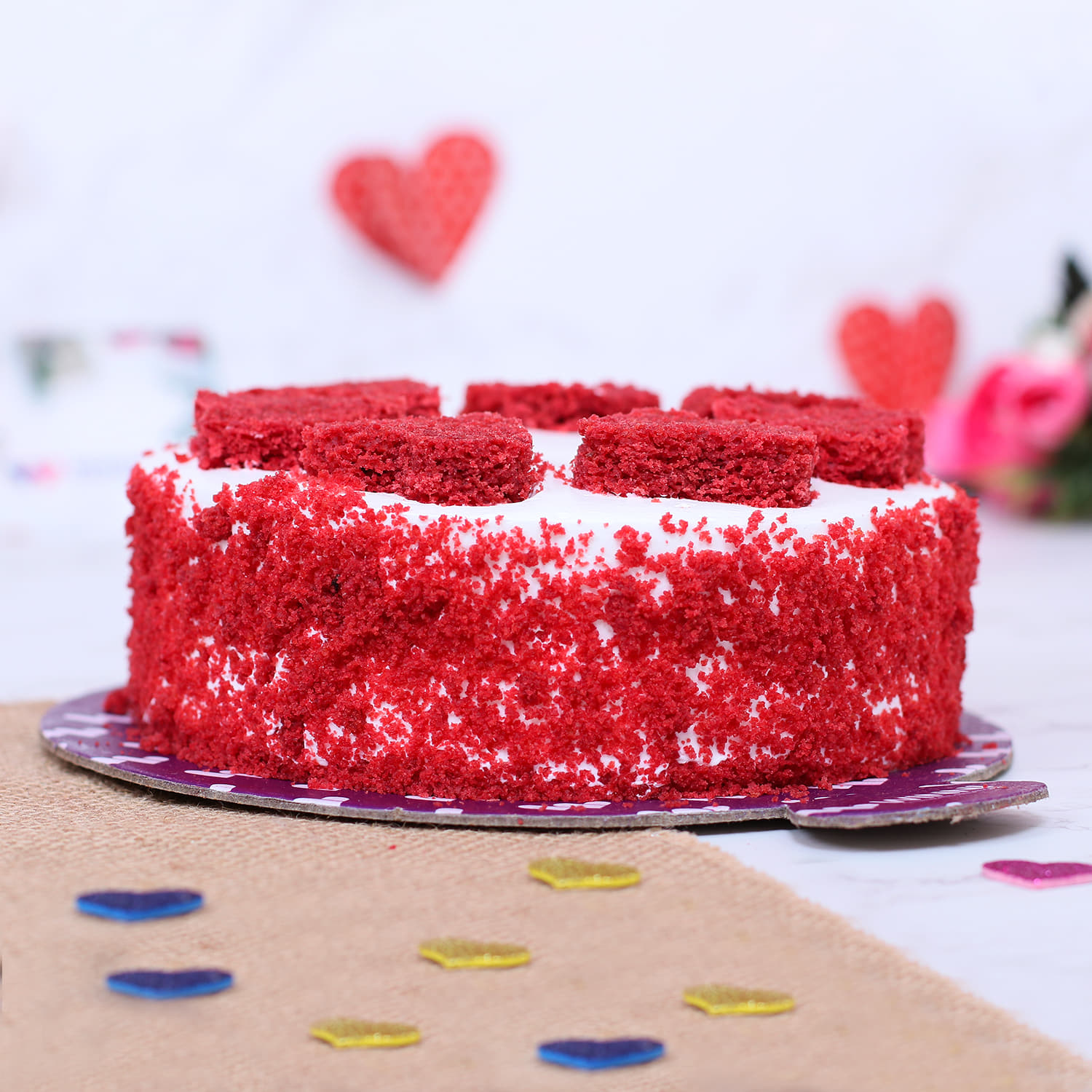 Order this attractive and most flavourful cake online in Ghaziabad | Red  cake, Happy anniversary cakes, Cake online