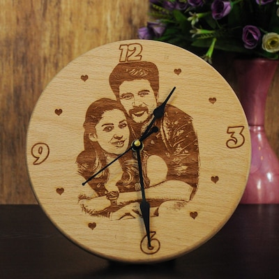 Personalised Wooden Clock
