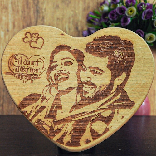 Buy HeartShaped Personalised Wooden Plaque
