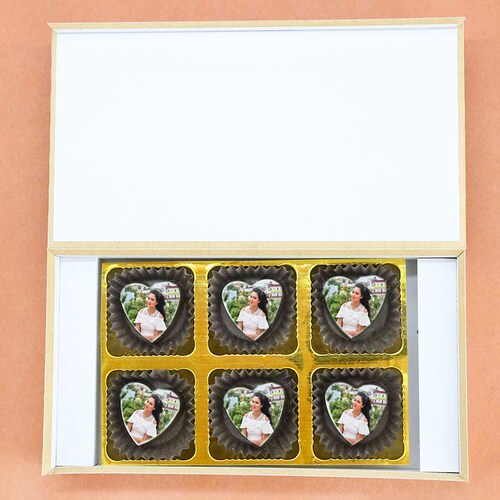 Buy Happy Valentines Personalised Photo Name Heart Shape Chocolate Box