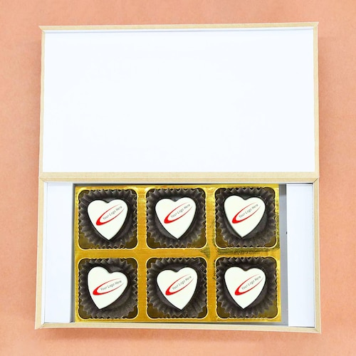 Buy Personalised Logo Heart Shaped Chocolate Box