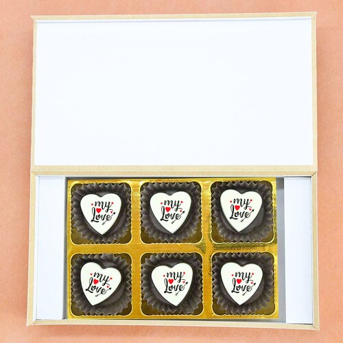Buy My Love Heart Shaped Chocolate Box With Personalised Message