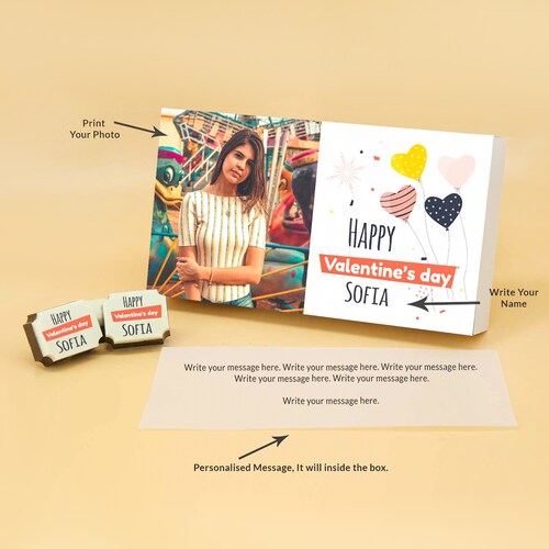 Buy Valentine Special Personalised Rectangle Shape Chocolates Box