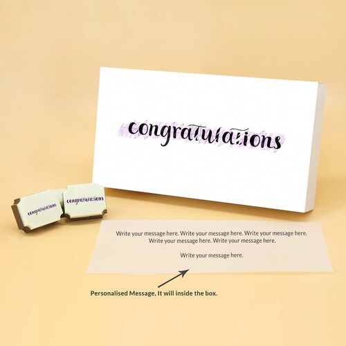 Buy Congratulations Theme Rectangle Shaped Chocolate Box